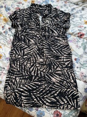 Banana Republic Tropical Leaf Print Midi Dress Size 4